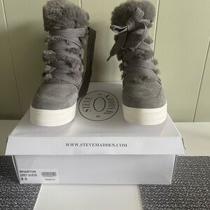 Steve Madden Wharton Women’s Grey platform sneakers 8.5